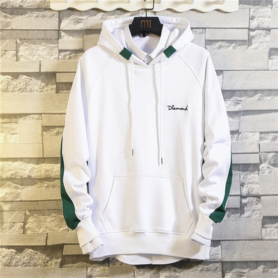 Hanorac casual barbatesc cu broderie si buzunar in trei culori