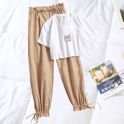 Ежедневен дамски комплект включващ тениска и панталон - два модела