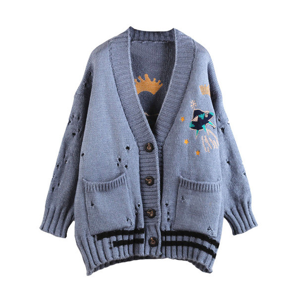 Дамска зимна жилетка с бродерия в три цвята 