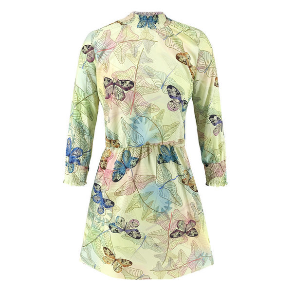 Lezser női ruha hosszú ujjal, virágmintával, két színben