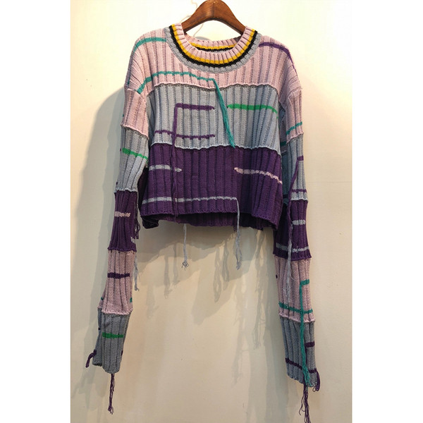 Női téli pulóver O-nyakú - rövid modell két színben