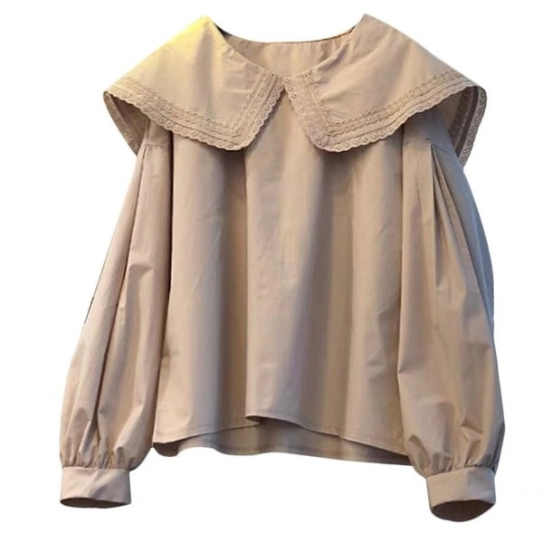 Női alkalmi blúz ovális nyakkivágással, fehér és rózsaszín színben