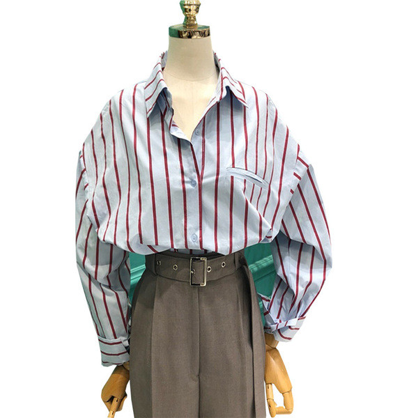 Női alkalmi csíkos ing - ingyenes modell