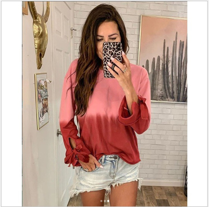 Γυναικεία  μπλούζα σε  διάφορα  χρώματα και κορδέλα στο μανίκι σε διάφορα χρώματα