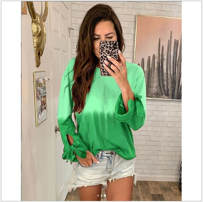 Γυναικεία  μπλούζα σε  διάφορα  χρώματα και κορδέλα στο μανίκι σε διάφορα χρώματα