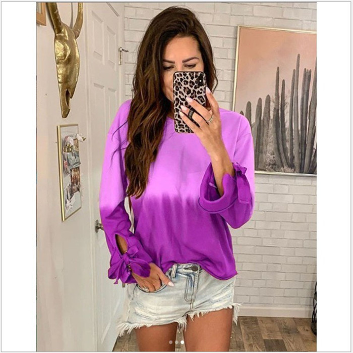 Γυναικεία  μπλούζα σε  διάφορα  χρώματα και κορδέλα στο μανίκι σε διάφορα χρώματα