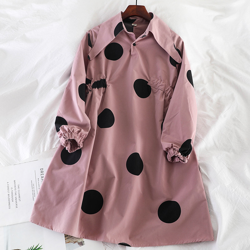 Alkalmi női ruha, hosszú ujjal és gombokkal, négy színben