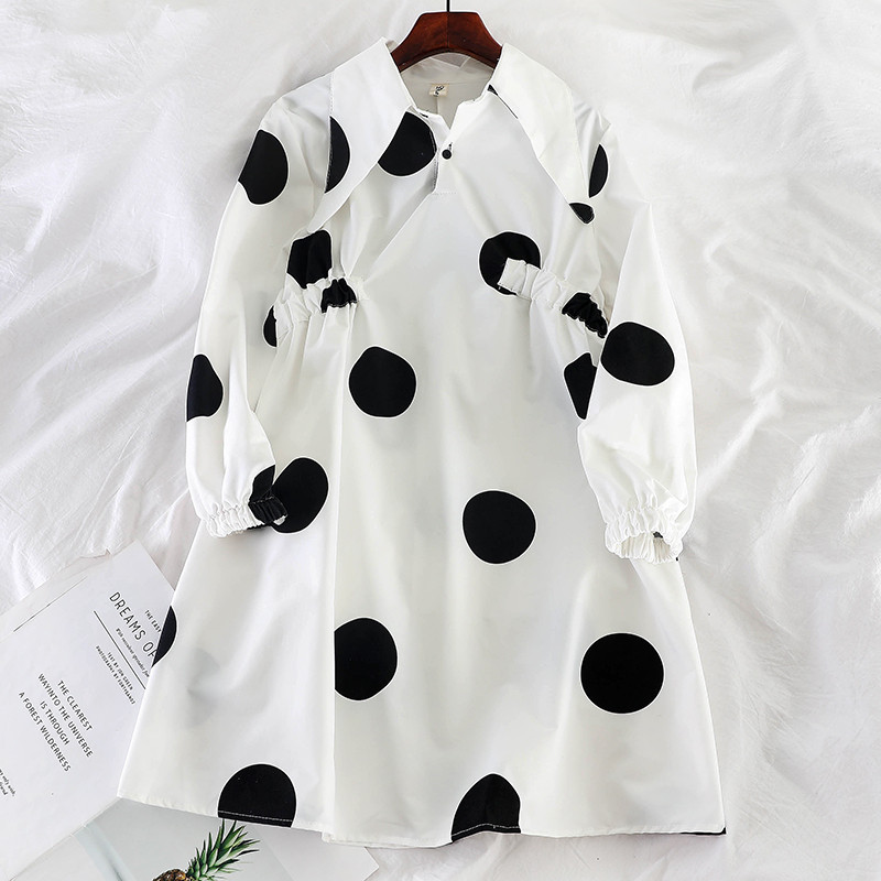 Alkalmi női ruha, hosszú ujjal és gombokkal, négy színben