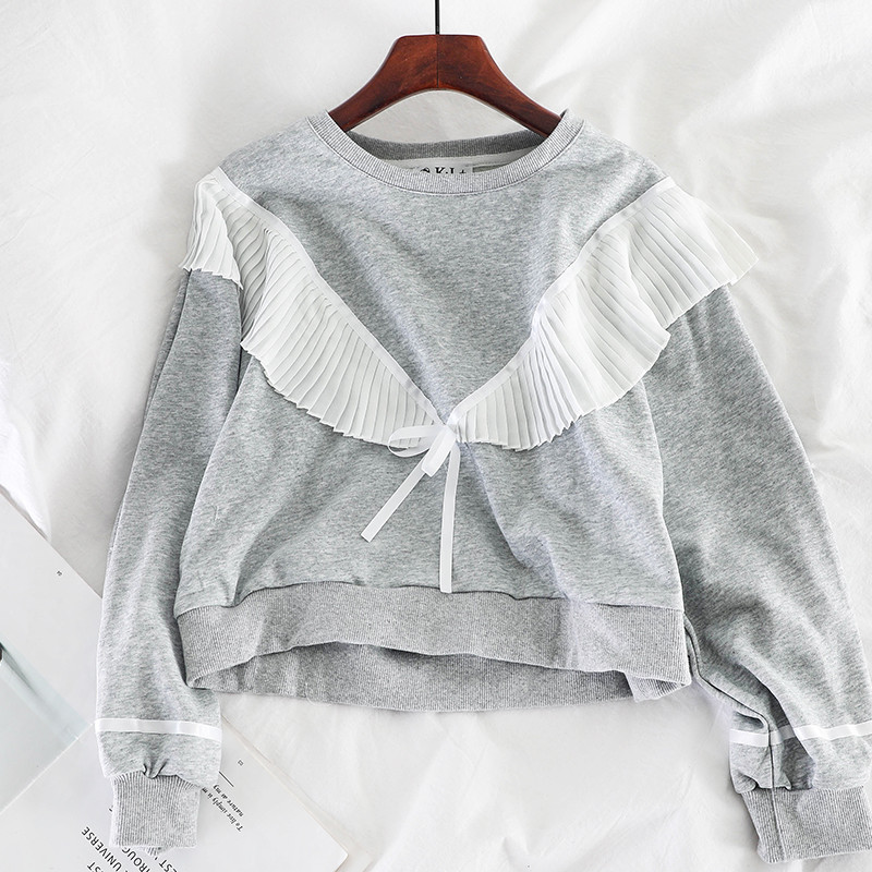 Καθημερινή  γυναικεία μπλούζα με κορδέλα και λαιμό O σε διάφορα χρώματα