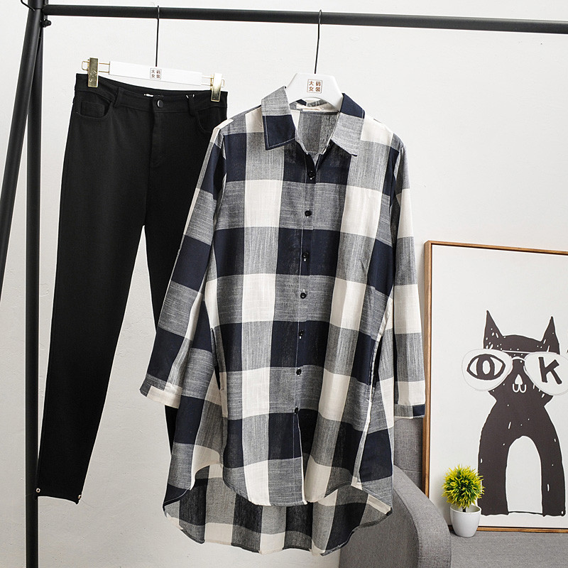 Modern női hosszú ing klasszikus gallérral, három színben