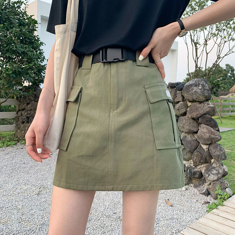 Fusta casual dama in trei culori cu talie inalta