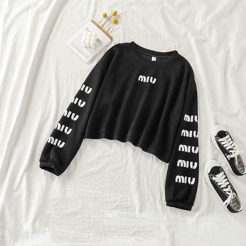 Női blúz három színben O-nyakkal és feliratokkal