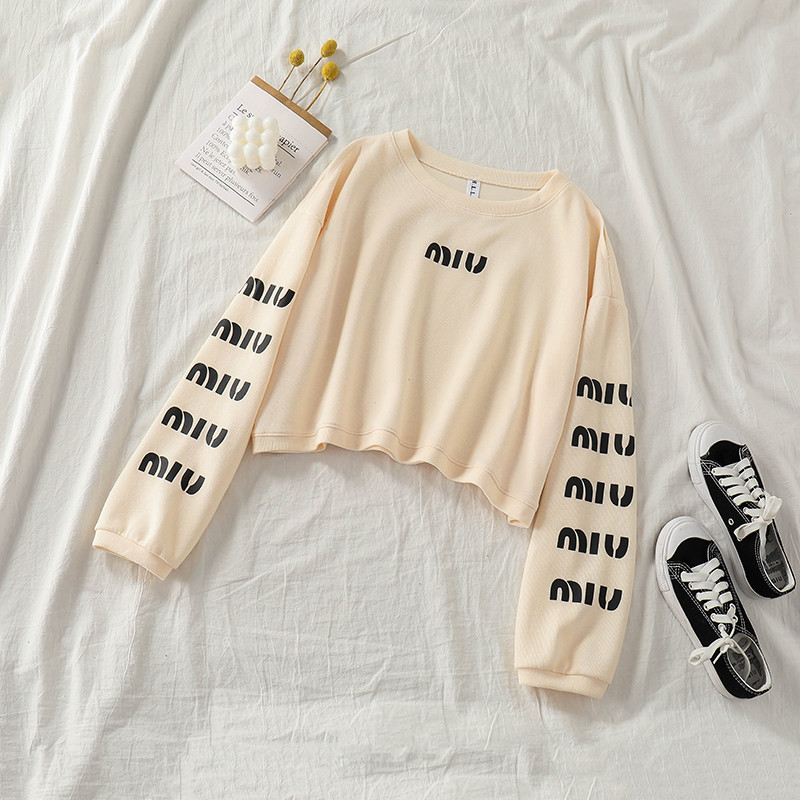 Női blúz három színben O-nyakkal és feliratokkal