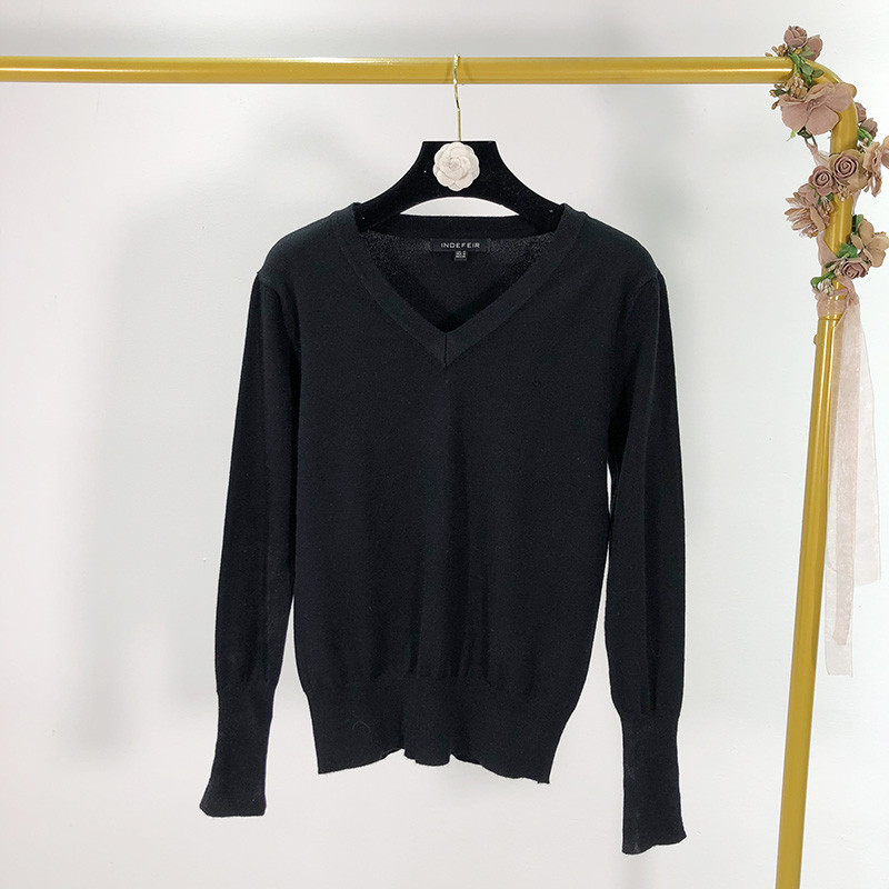 Vékony kötésből készült női alkalmi pulóver három színben