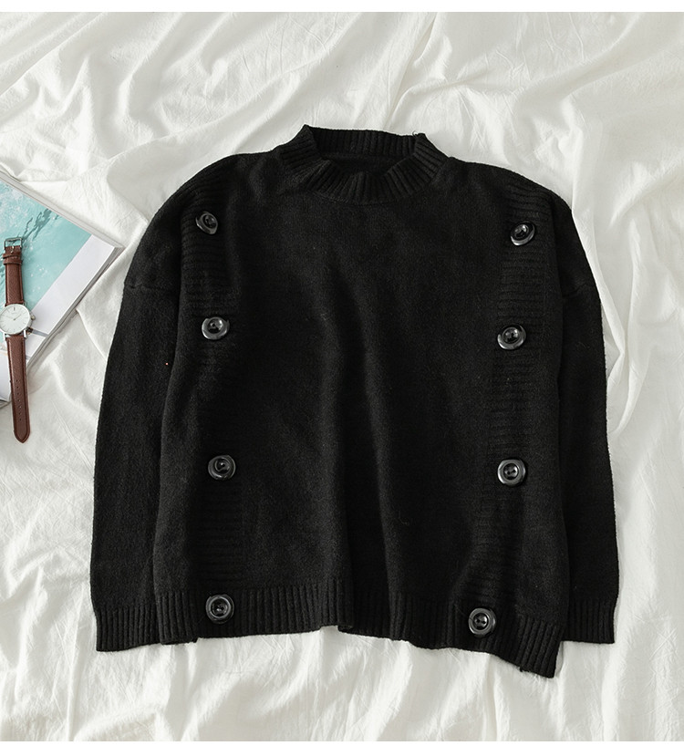 Modern női pulóver négy színben, gombokkal