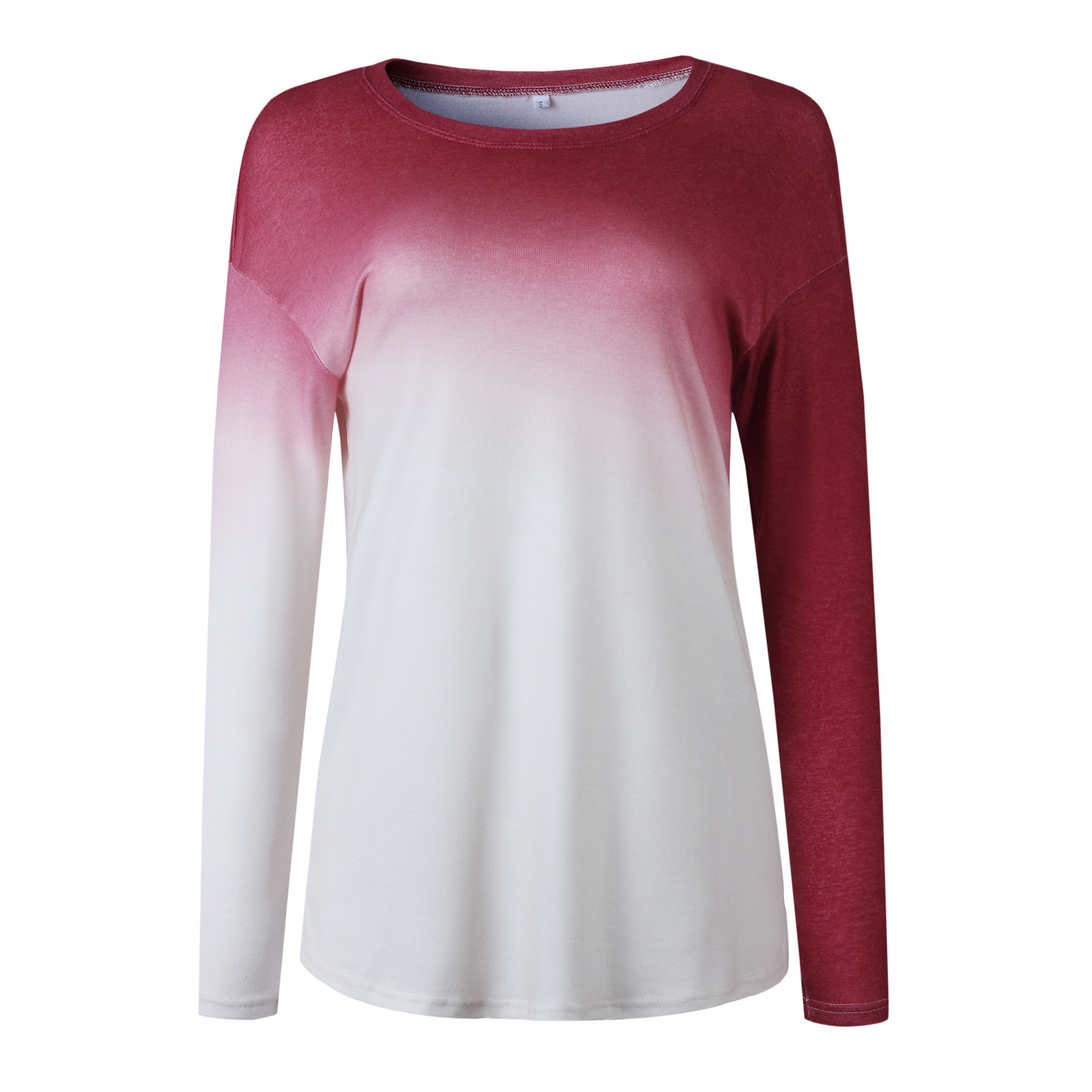 Modern női blúz lebegő színekkel és hosszú ujjal