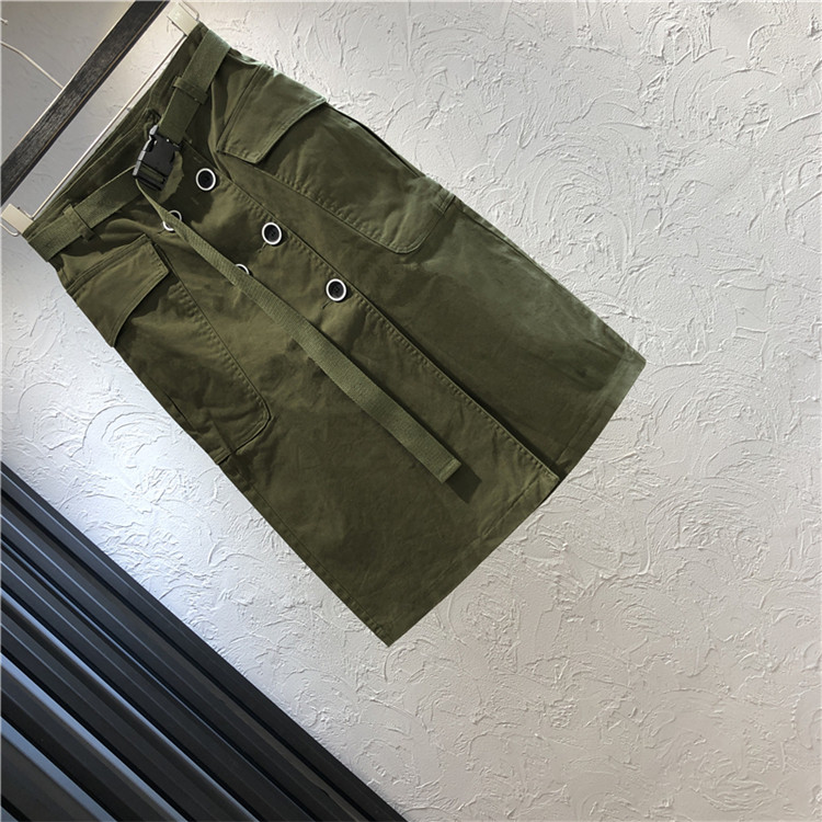 Lezser női farmerszoknya magas derékkal és övvel három színben