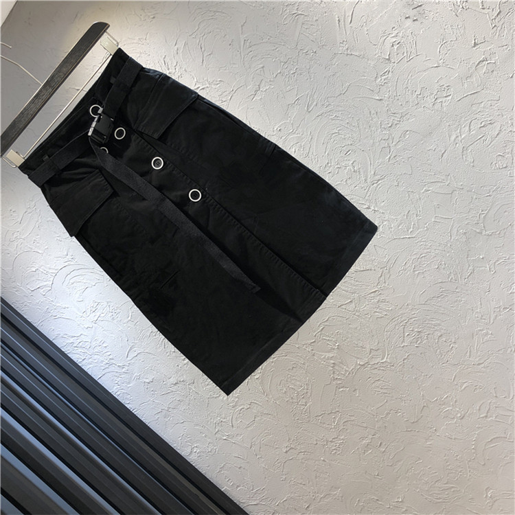 Lezser női farmerszoknya magas derékkal és övvel három színben