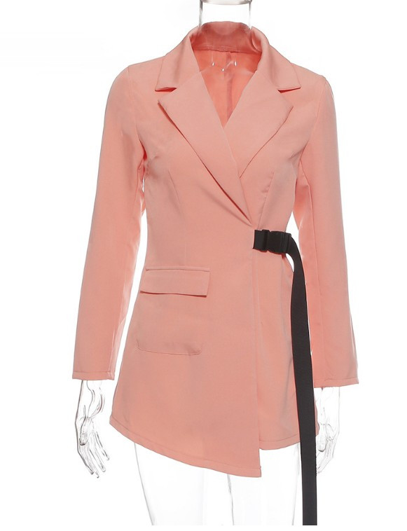 Geaca de dama moderna model lung in verde, portocaliu si alb