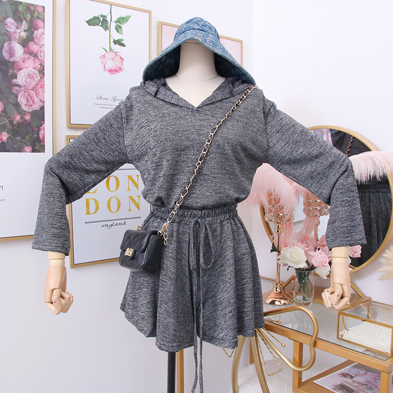 Új modell női blúz szett kapucnival + nadrág több színben