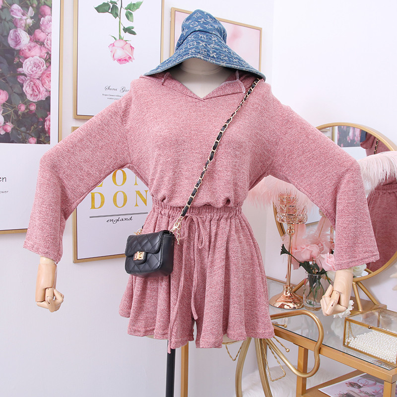 Új modell női blúz szett kapucnival + nadrág több színben