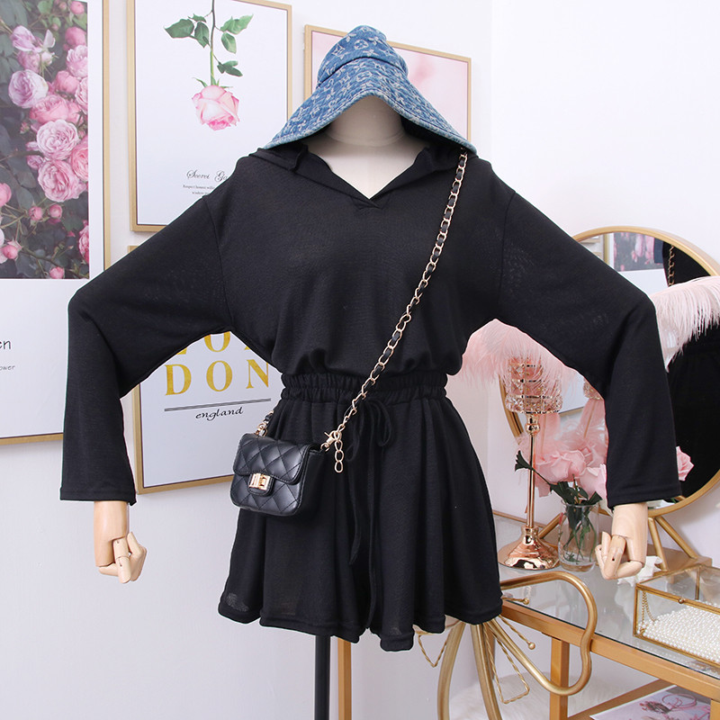 Új modell női blúz szett kapucnival + nadrág több színben