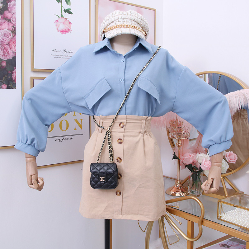 Aktuális női ing klasszikus gallérral és 7/8-as ujjal - több színben