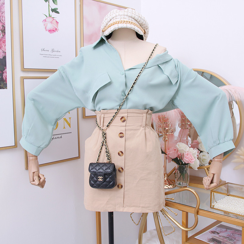 Aktuális női ing klasszikus gallérral és 7/8-as ujjal - több színben