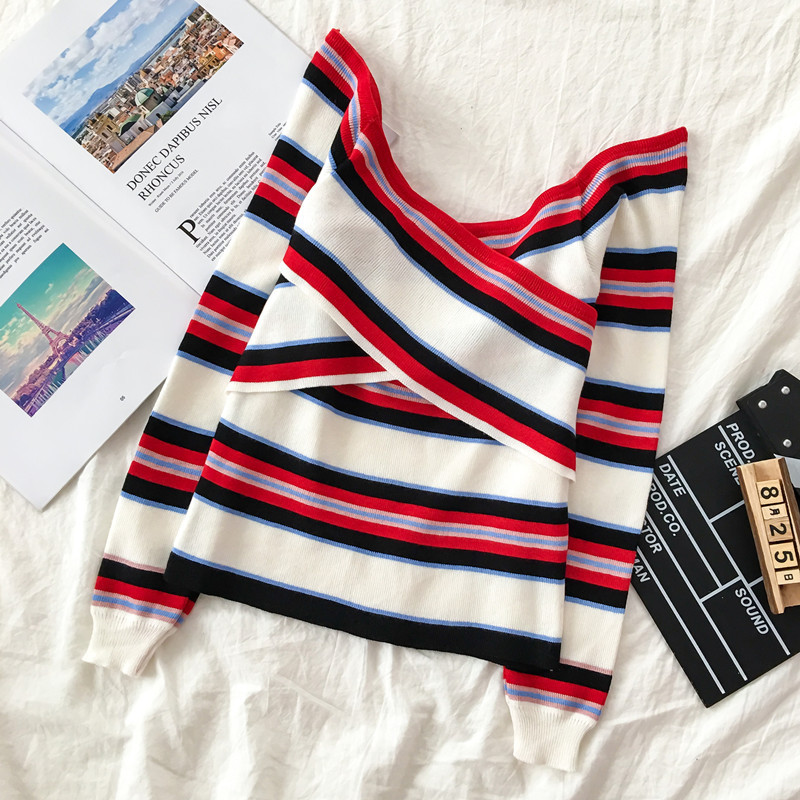 Női blúz négy színben, hosszú ujjal és V-nyakkal