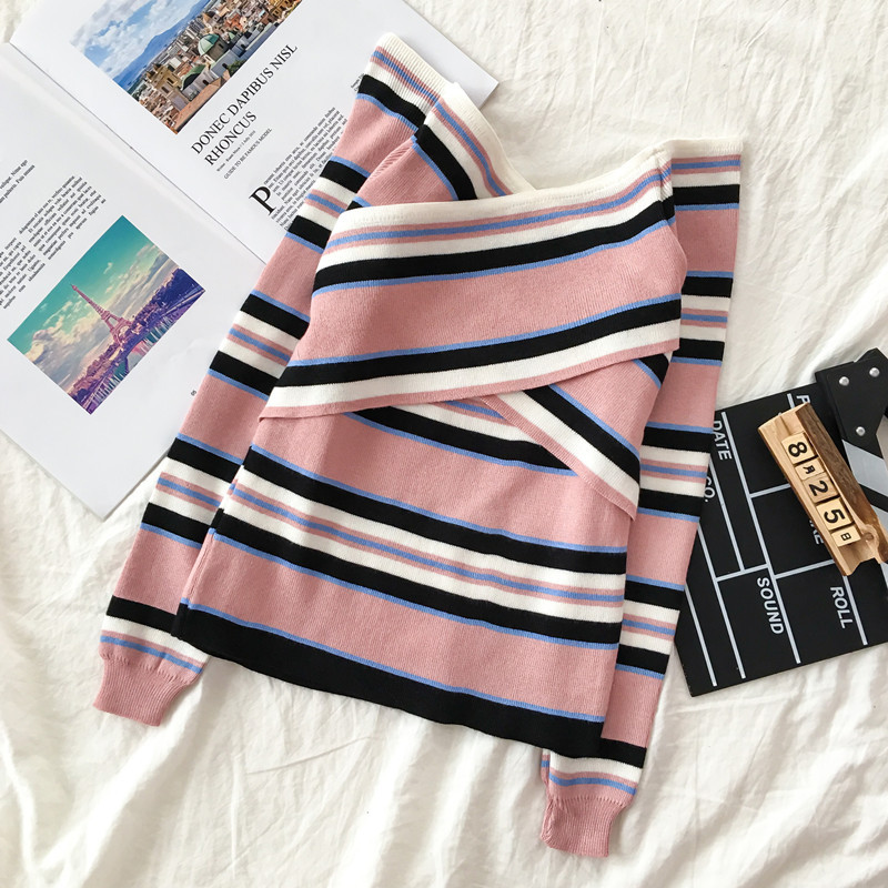 Női blúz négy színben, hosszú ujjal és V-nyakkal