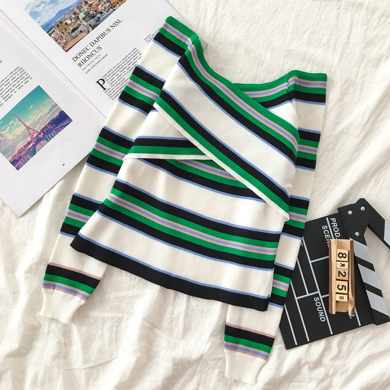 Női blúz négy színben, hosszú ujjal és V-nyakkal