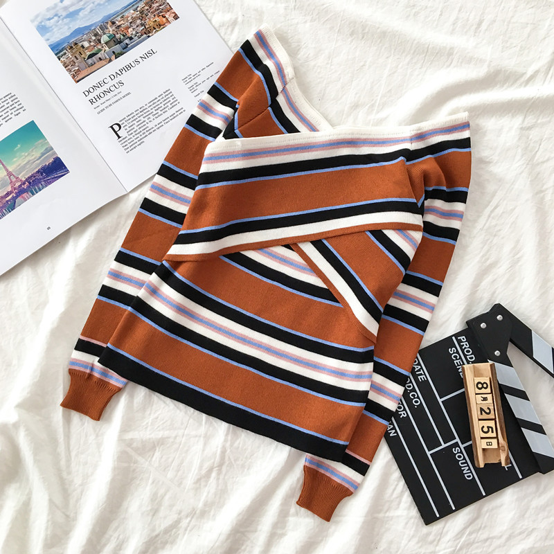 Női blúz négy színben, hosszú ujjal és V-nyakkal