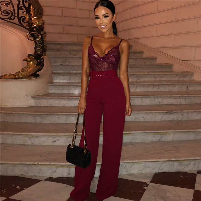 Stílusos női nadrág övvel, magas derékkal több színben