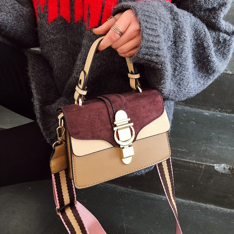 Geanta de dama eleganta cu inchidere metalica cu manere lungi si scurte in patru culori