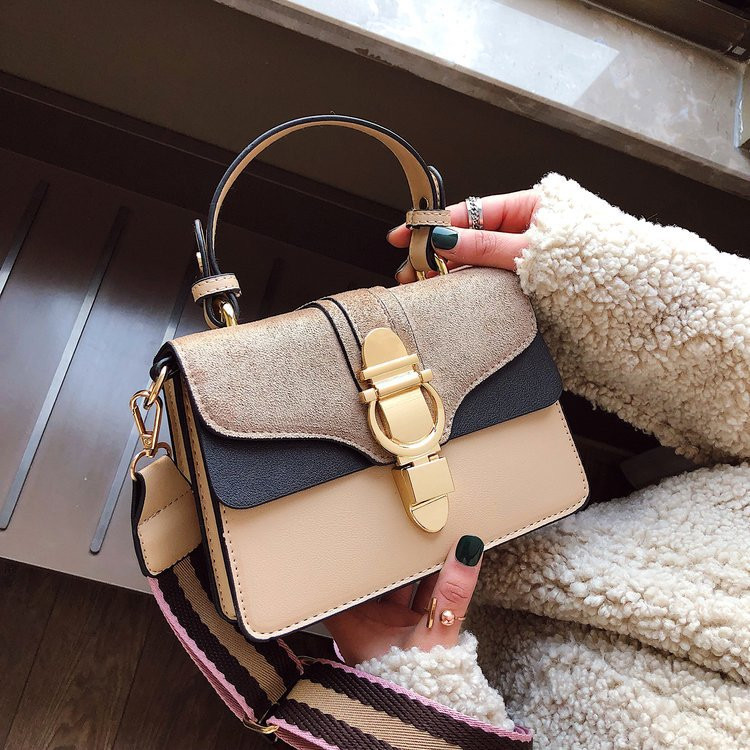 Geanta de dama eleganta cu inchidere metalica cu manere lungi si scurte in patru culori