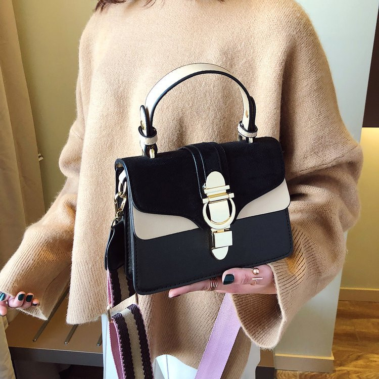 Geanta de dama eleganta cu inchidere metalica cu manere lungi si scurte in patru culori