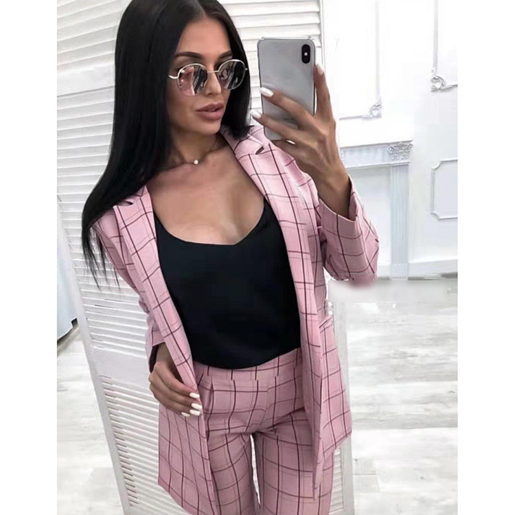 Set de dama modern din doua piese jacheta + pantaloni in mai multe culori