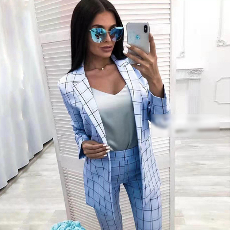 Set de dama modern din doua piese jacheta + pantaloni in mai multe culori