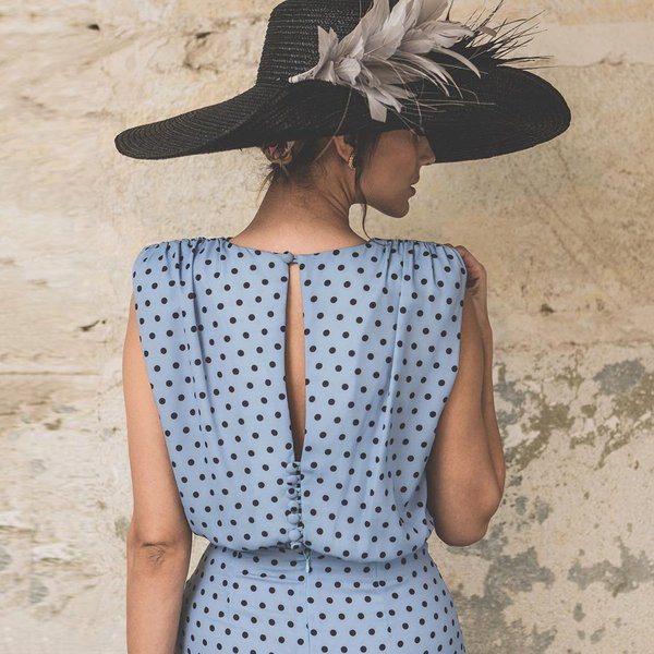 Modern női pöttyös ruha négy színben