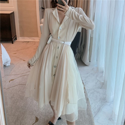 Rochie casual dama in doua culori - model croiat