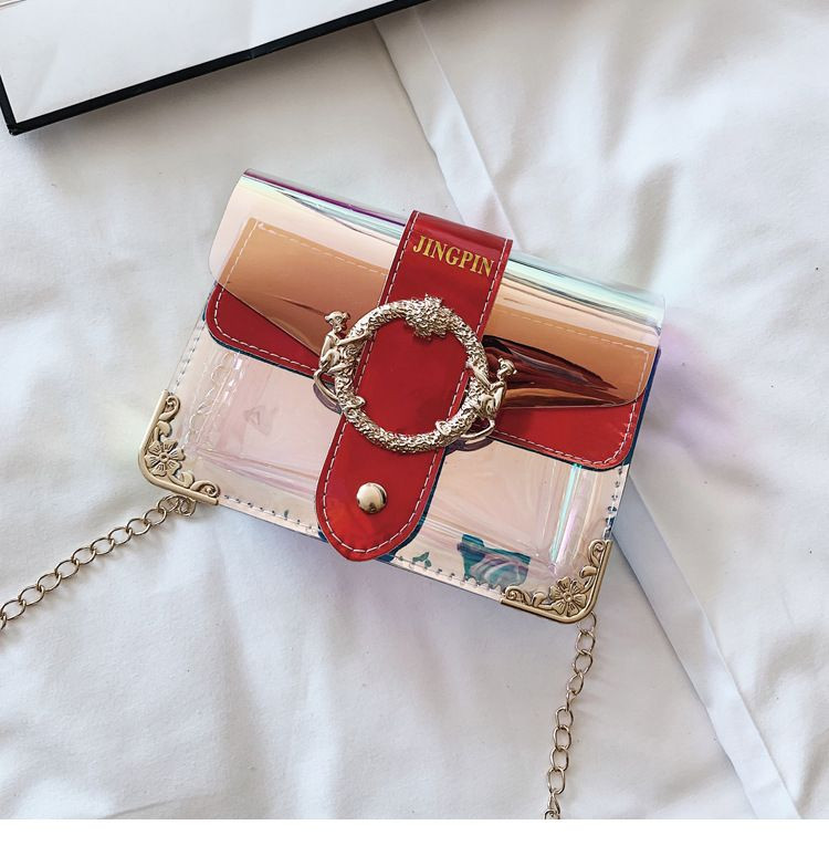 Geanta de dama eleganta cu decor metalic si lant