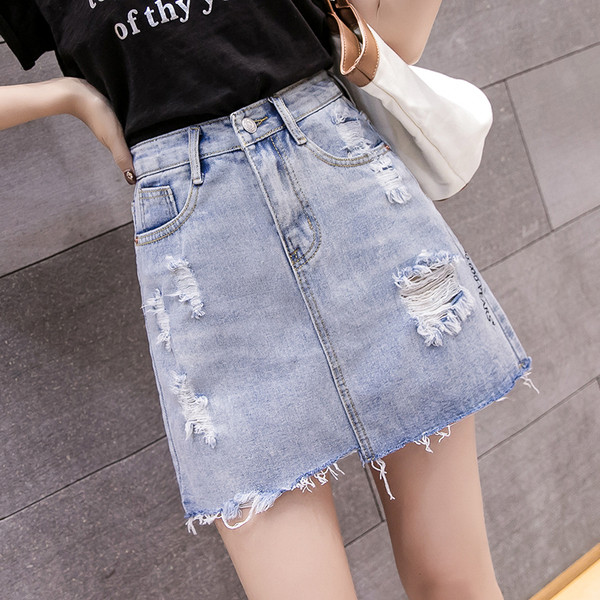 Fusta topică de damă în albastru cu motive rupte