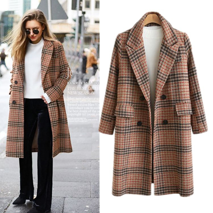 Елегантно дамско дълго палто в два цвята 