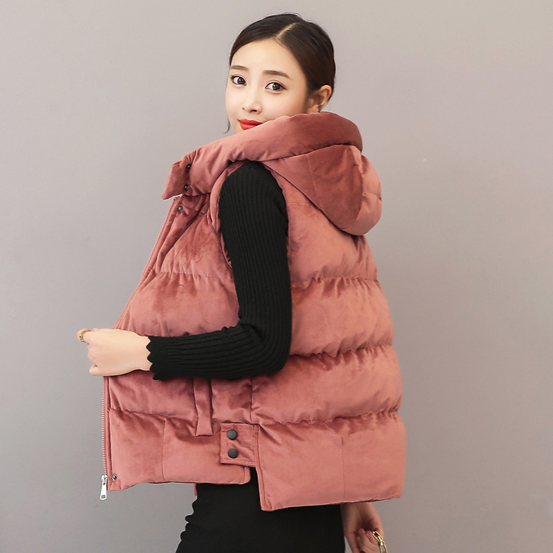 Új modell női mellény kapucnis rózsaszín, barna és zöld színekben