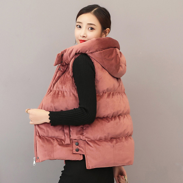 Új modell női mellény kapucnis rózsaszín, barna és zöld színekben