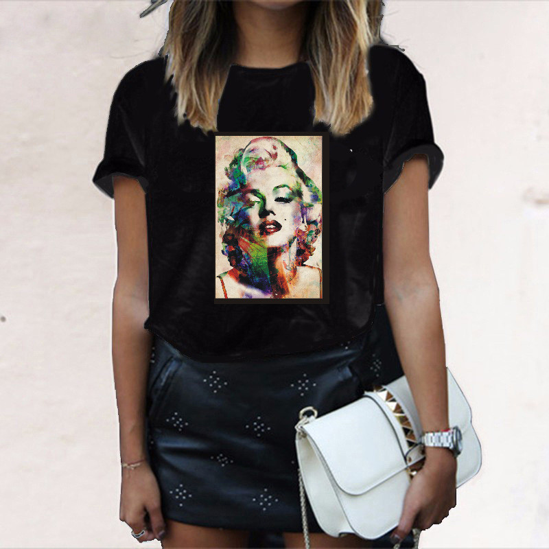 Tricou casual de dama cu maneca scurta de culoare neagra