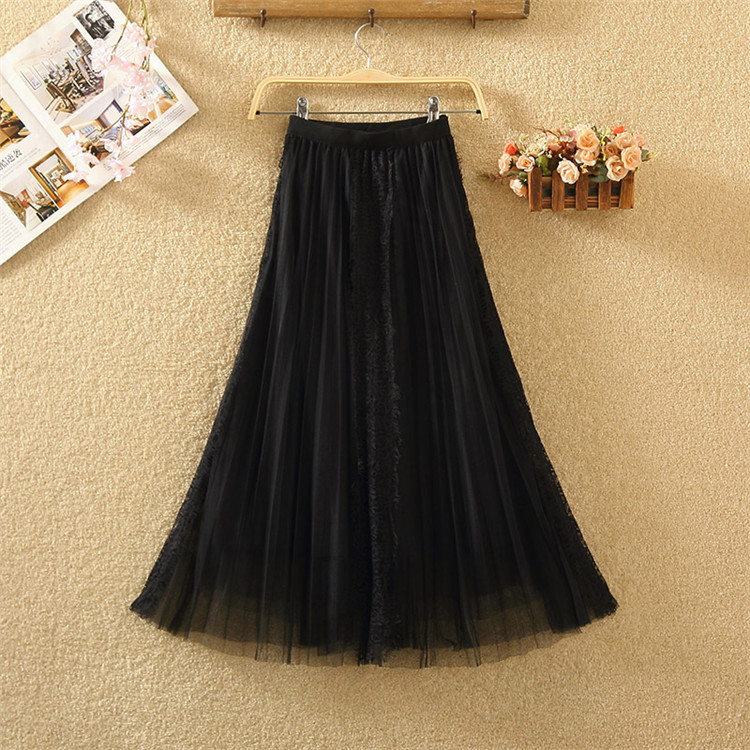 Fusta de dama moderna in mai multe culori cu dantela