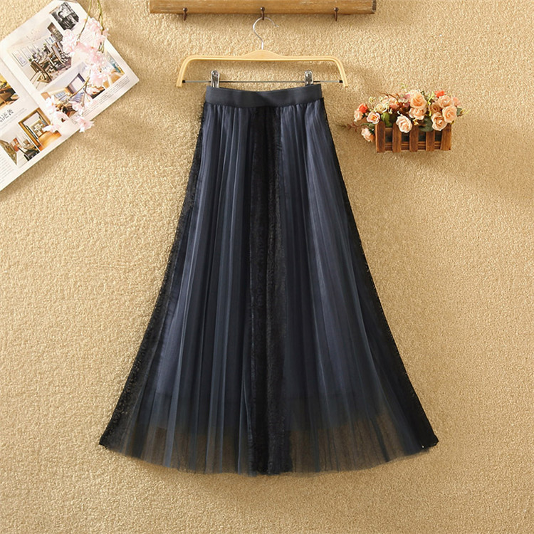 Fusta de dama moderna in mai multe culori cu dantela