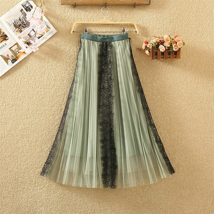 Fusta de dama moderna in mai multe culori cu dantela