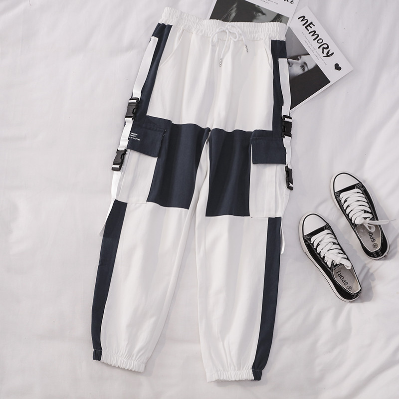 Γυναικεία casual παντελόνια με πλευρικές τσέπες και ελαστική μέση σε πολλαπλά χρώματα